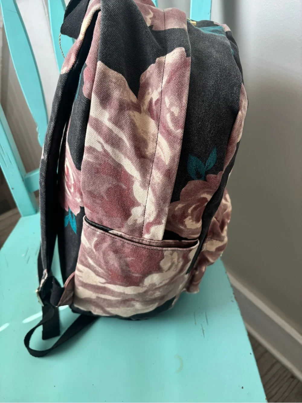 Pottery Barn Teen Backpack & Lunch Bag Set in Black and Dusty Rose
